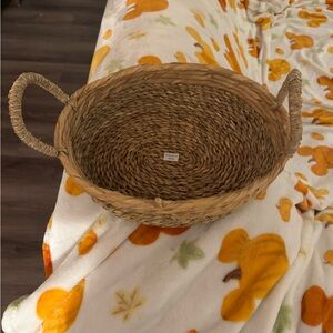 Natural Woven Basket with Handles